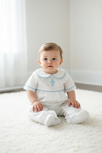 12-18 Month Cross Embroidered Jumpsuit