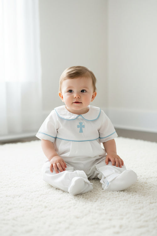 12-18 Month Cross Embroidered Jumpsuit