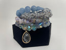 Light Blue Stone Mix Bracelet Set of 6