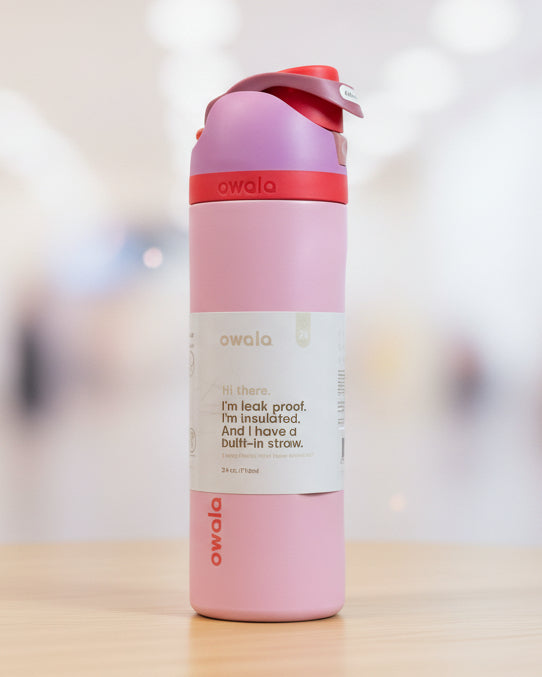 Owala Free-Sip Water Bottle- Angel Food Cake