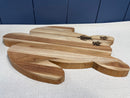 Teak Sea Turtle Charcuterie Board