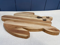 Teak Sea Turtle Charcuterie Board