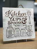 Kitchen Conversion Chart Wood Sign