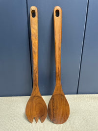 Teak Wood Salad Utensil Set