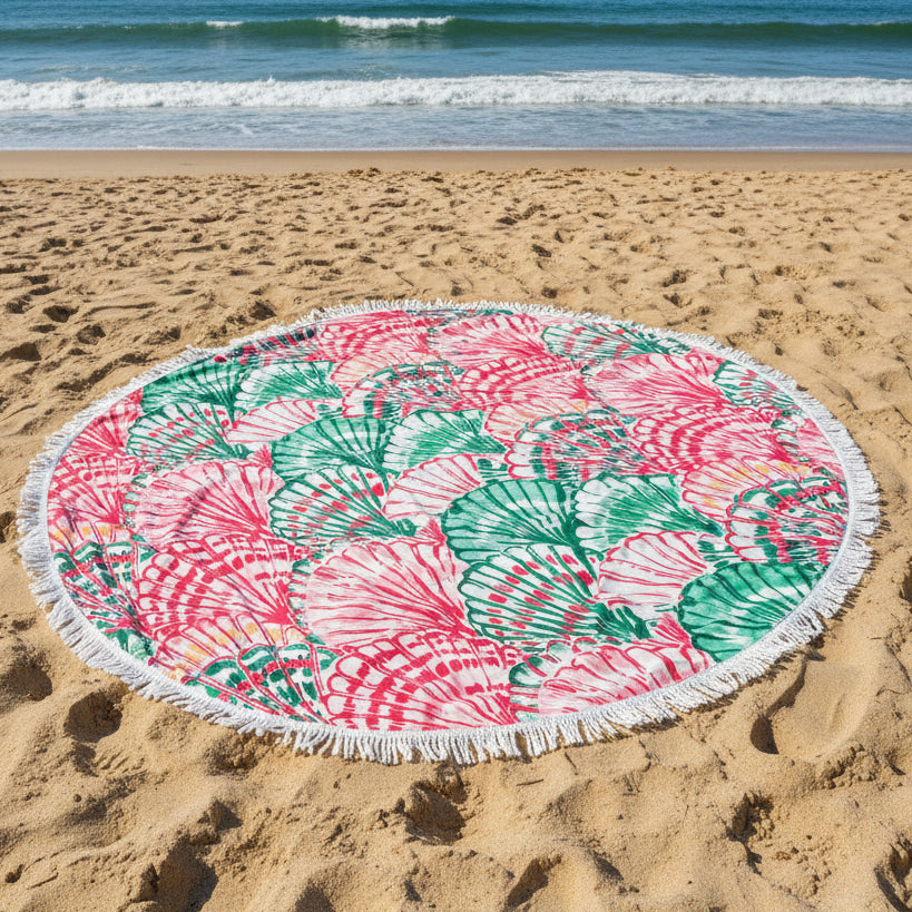 Seashell Fringed Beach Towel