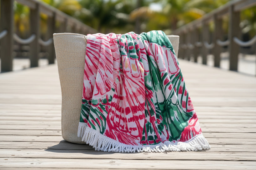 Seashell Fringed Beach Towel