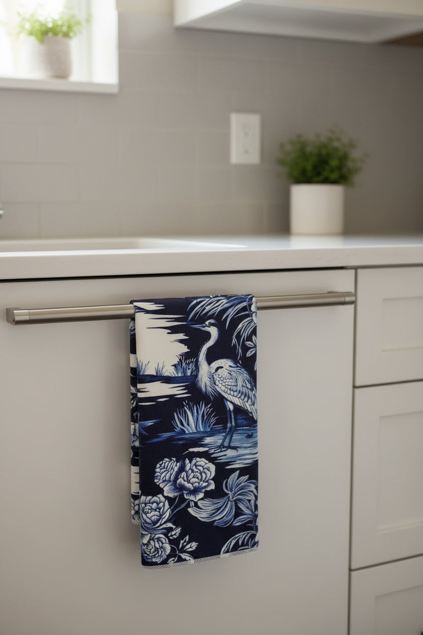 Blue and White Towels