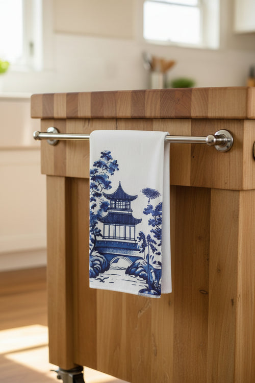 Blue and White Towels