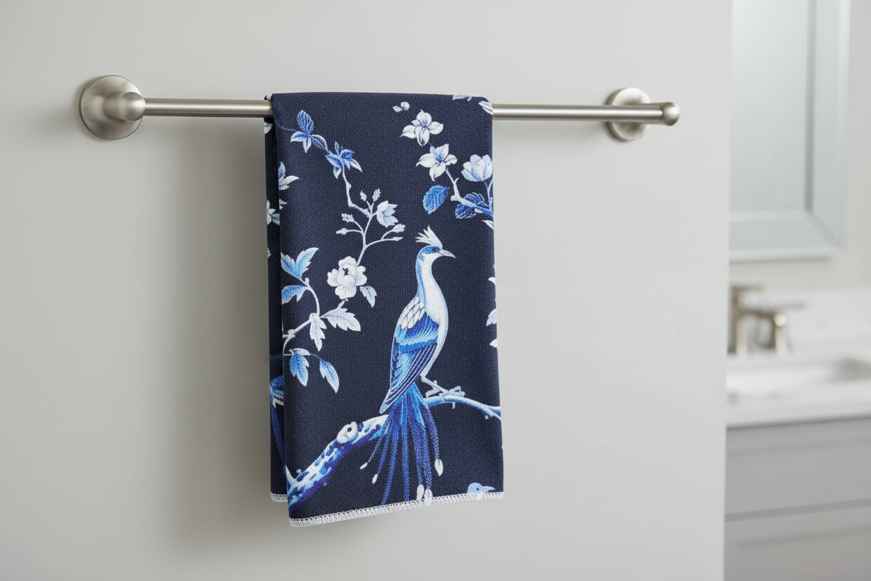 Blue and White Towels