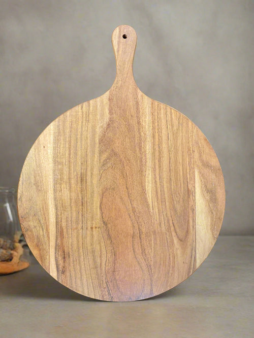 Large Round Acacia Wood Cutting Board
