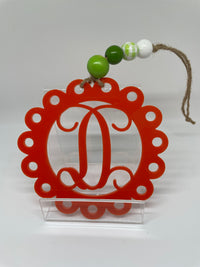 Acrylic Personalized Letter Car Charm/Ornament