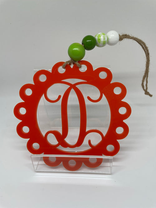 Acrylic Personalized Letter Car Charm/Ornament