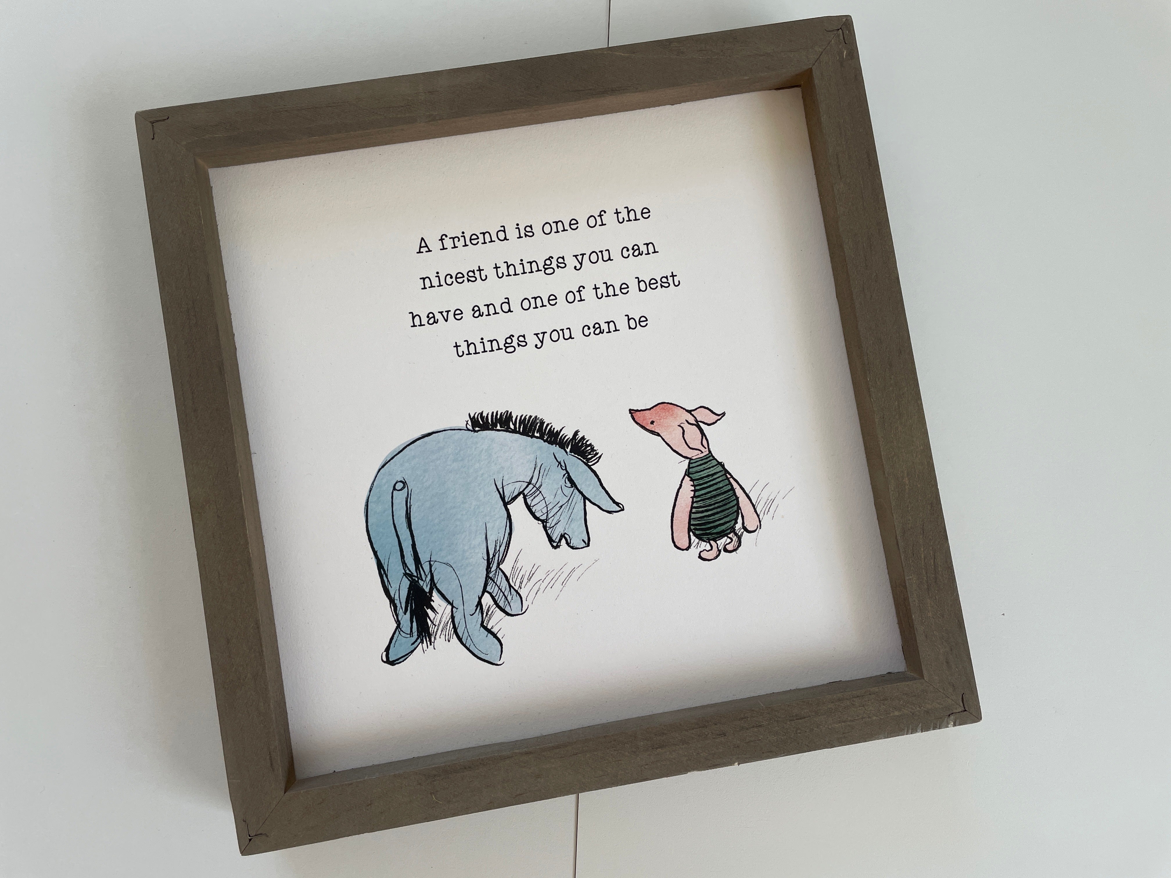 "A Friend is One of the Nicest Things" Framed Art