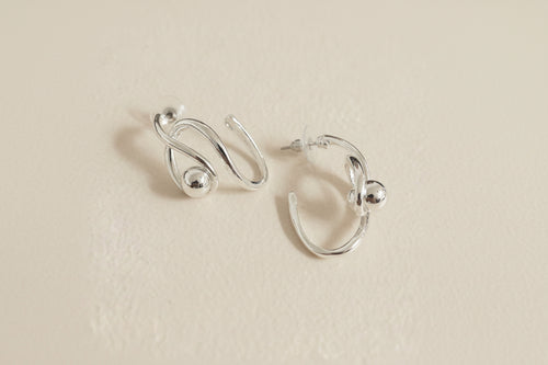 Varied Loop and Ball Earrings