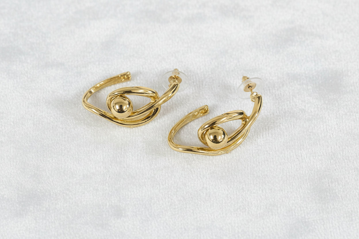Varied Loop and Ball Earrings