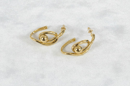 Varied Loop and Ball Earrings