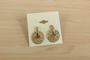 Woven Circle Clip-On Earrings