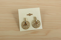 Woven Circle Clip-On Earrings