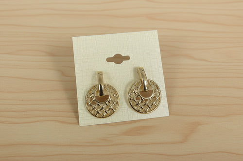 Woven Circle Clip-On Earrings