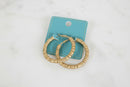 Gold Flat-Bead Earrings