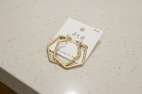 Hexagonal Hoop Earrings