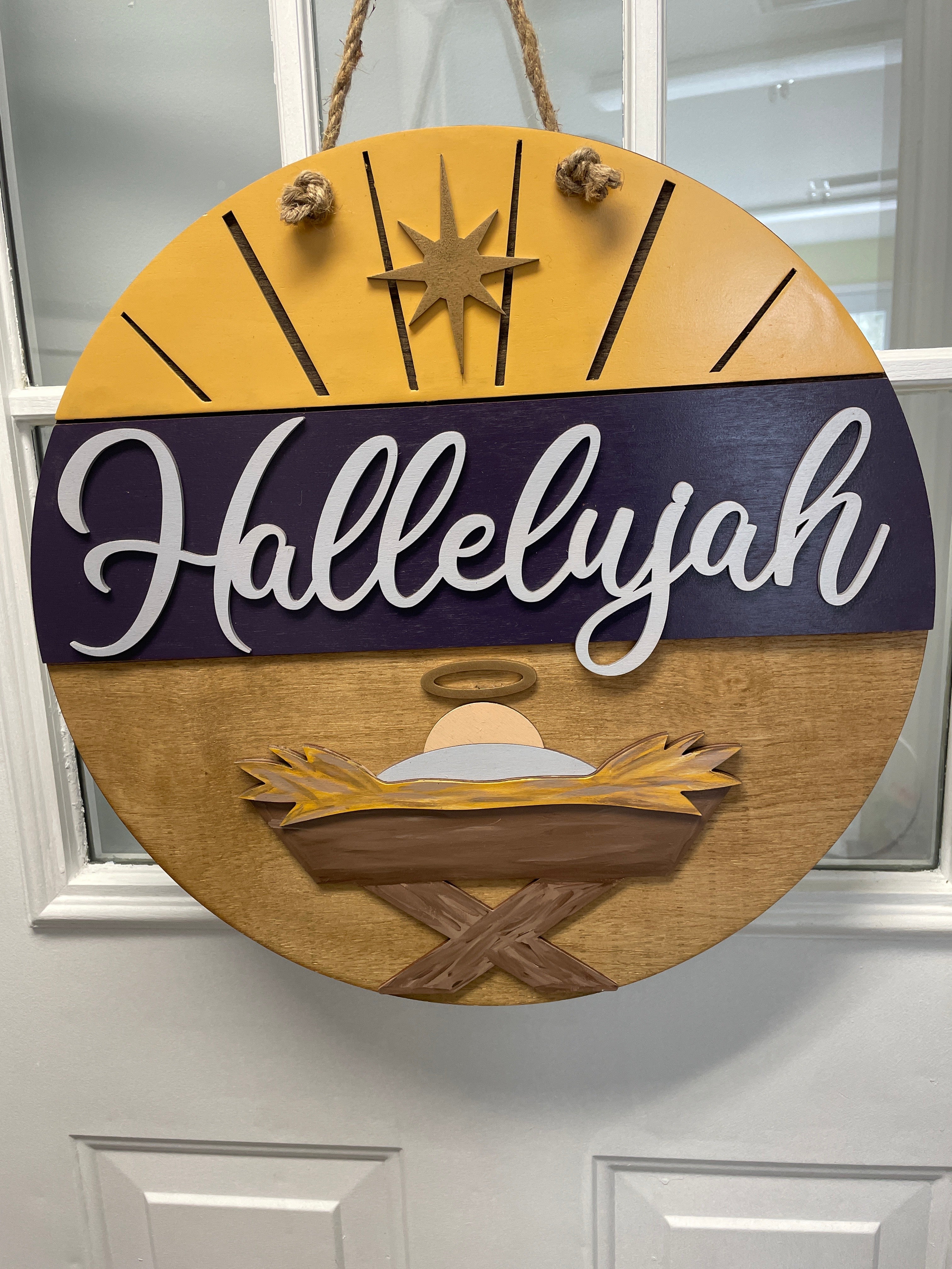 18" Doorhanger- Hallelujah