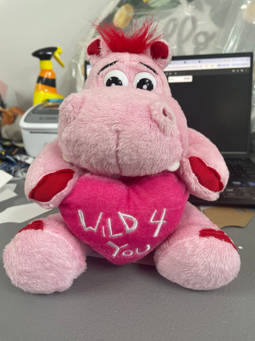 Plush Valentine Hippo