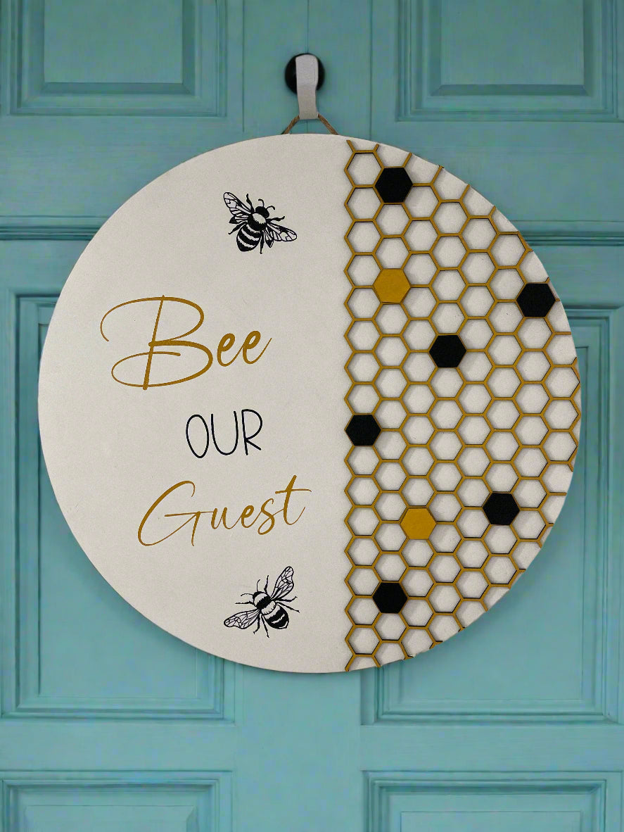 "Bee Our Guest" Doorhanger