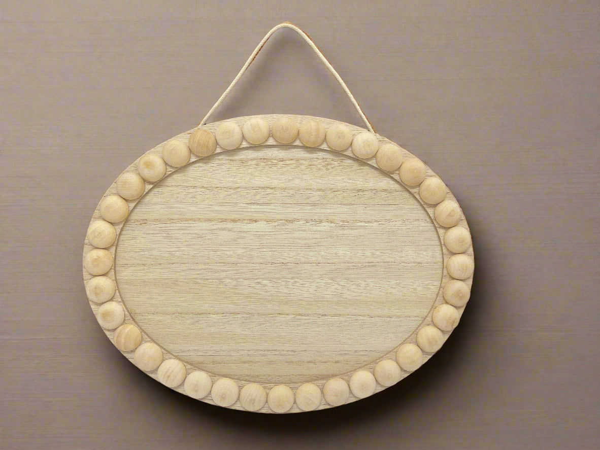 Wood Oval Plaque