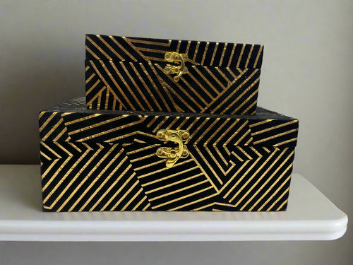 Black/Gold Storage Box Set