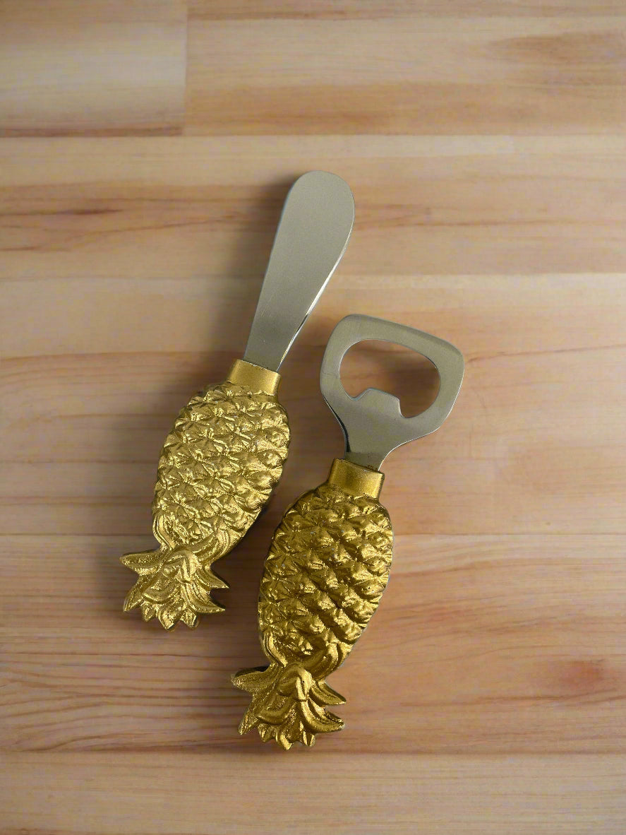 Pineapple Spreader and Bottle Opener Set