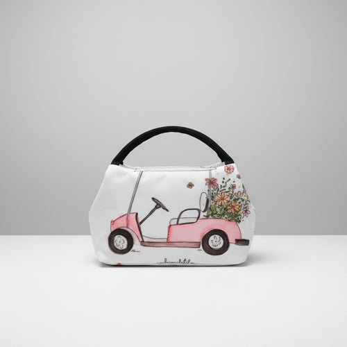 Pink Floral Golf Cart Thermal Bag-small
