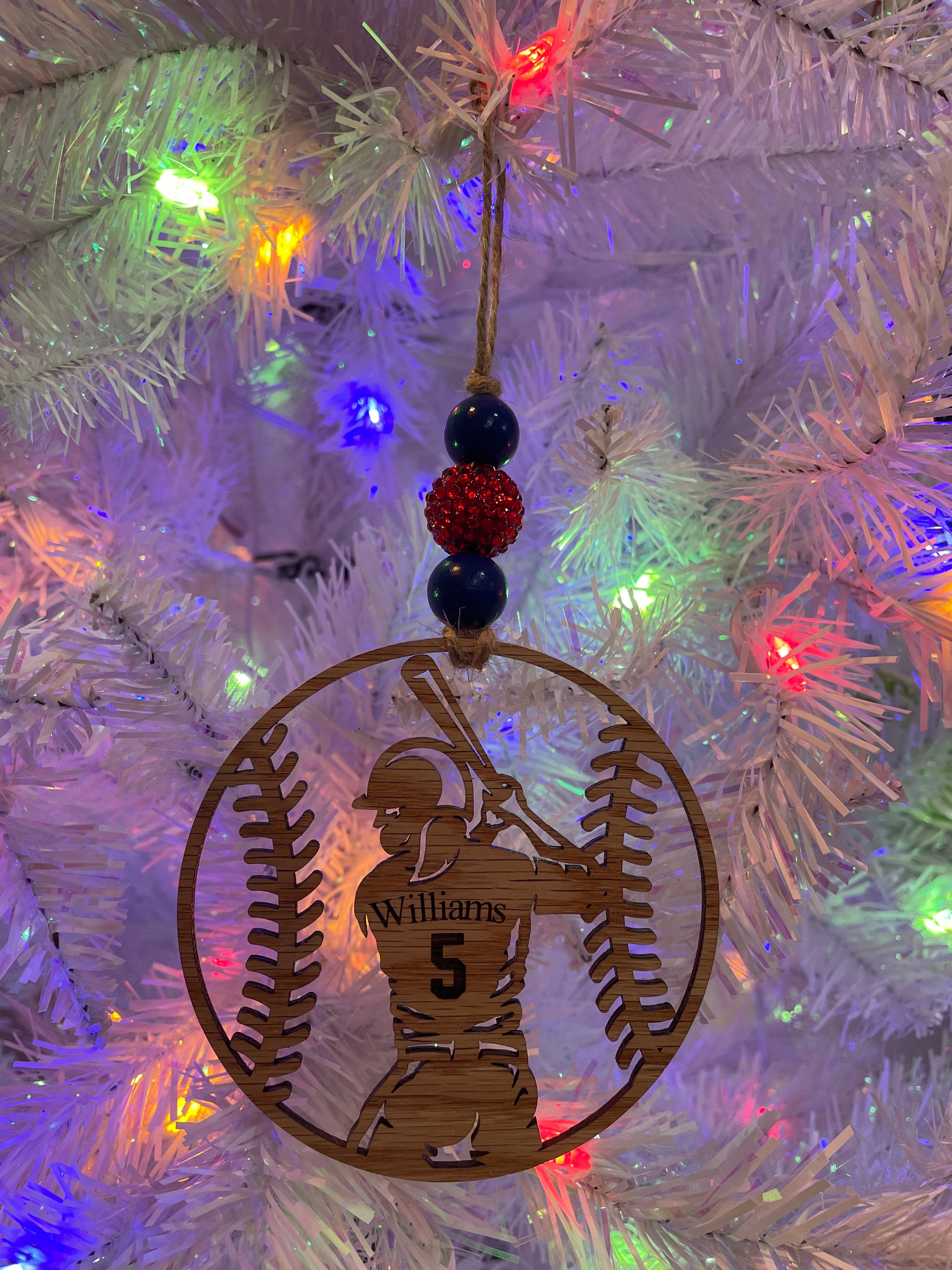 Personalized Softball Player Ornament