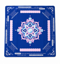 Blue and Pink 32.5 x 32.5 Non-Slip Mahjong Mat