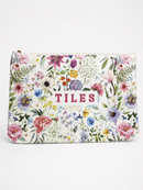 Floral Mahjong Canvas Tile Bag Set