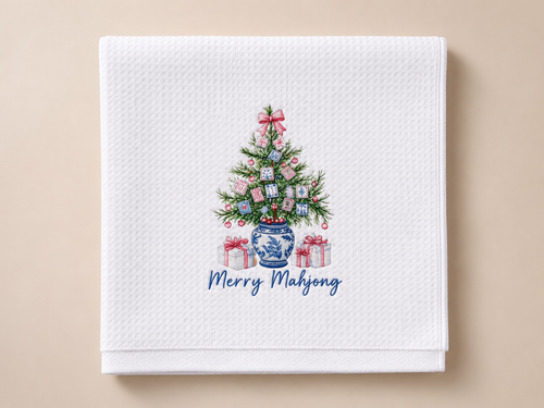 Large Merry Mahjong Kitchen Towel 18x26