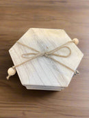 Hexagonal Stone Coaster Set