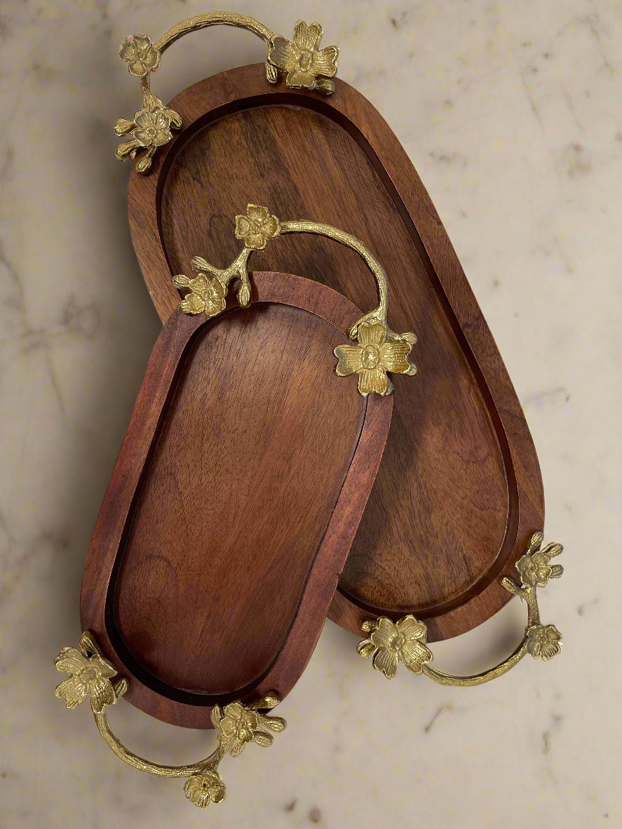 Oval Wood Serving Trays