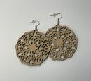 Wood Mandala Earrings