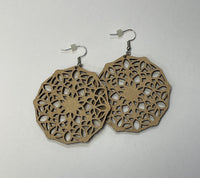 Wood Mandala Earrings