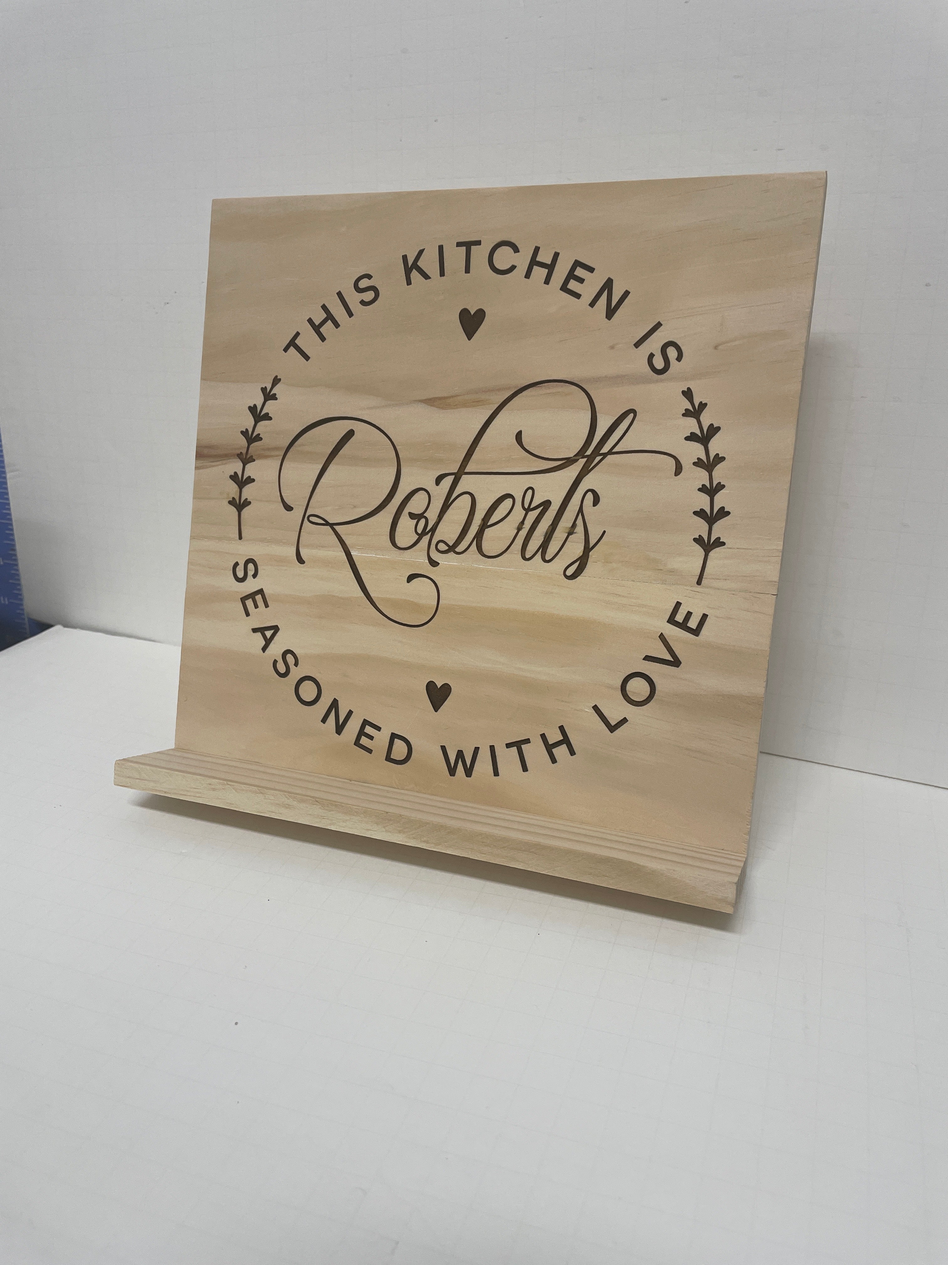 Personalized Cookbook Stand