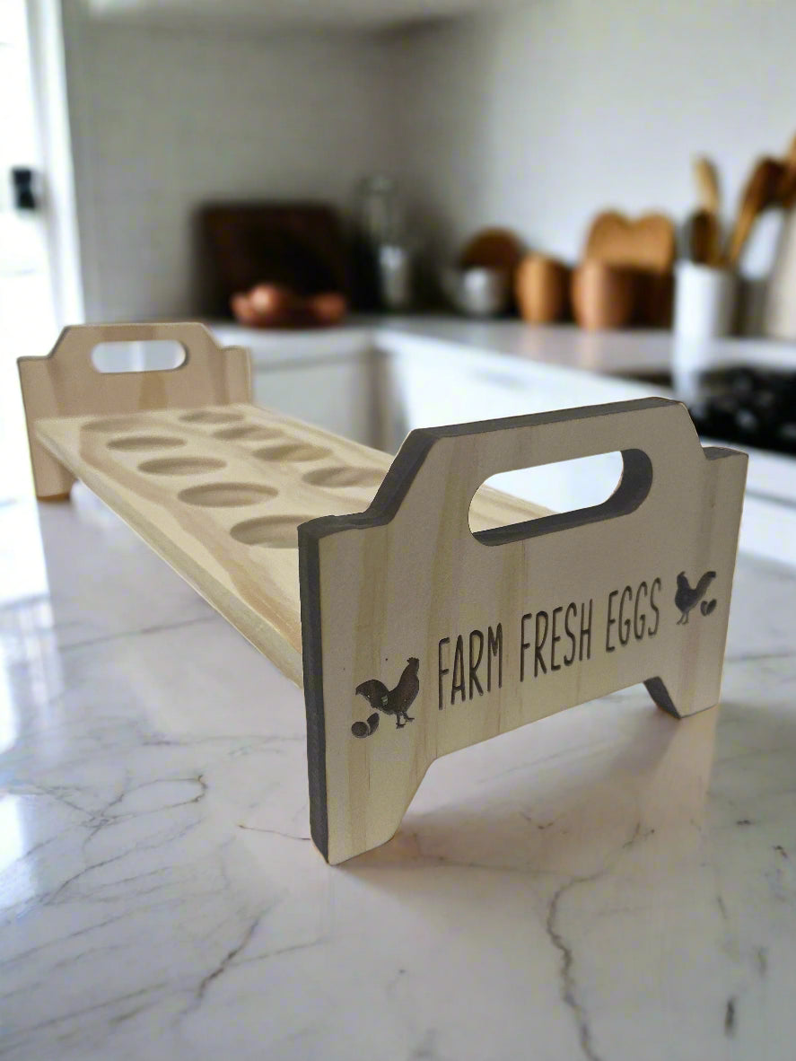 Personalized Wooden Egg Tray