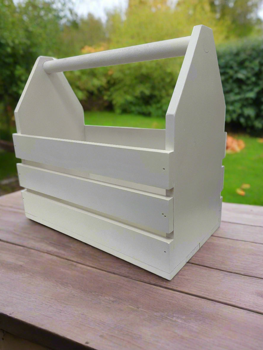 White Slatted Busket