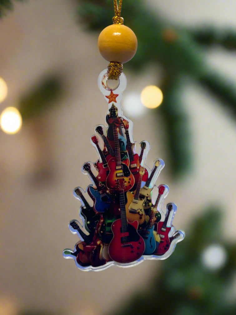 Guitar Christmas Tree Ornament