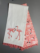 Two's Company Set of 2 Dish Towels with Pom Fringe