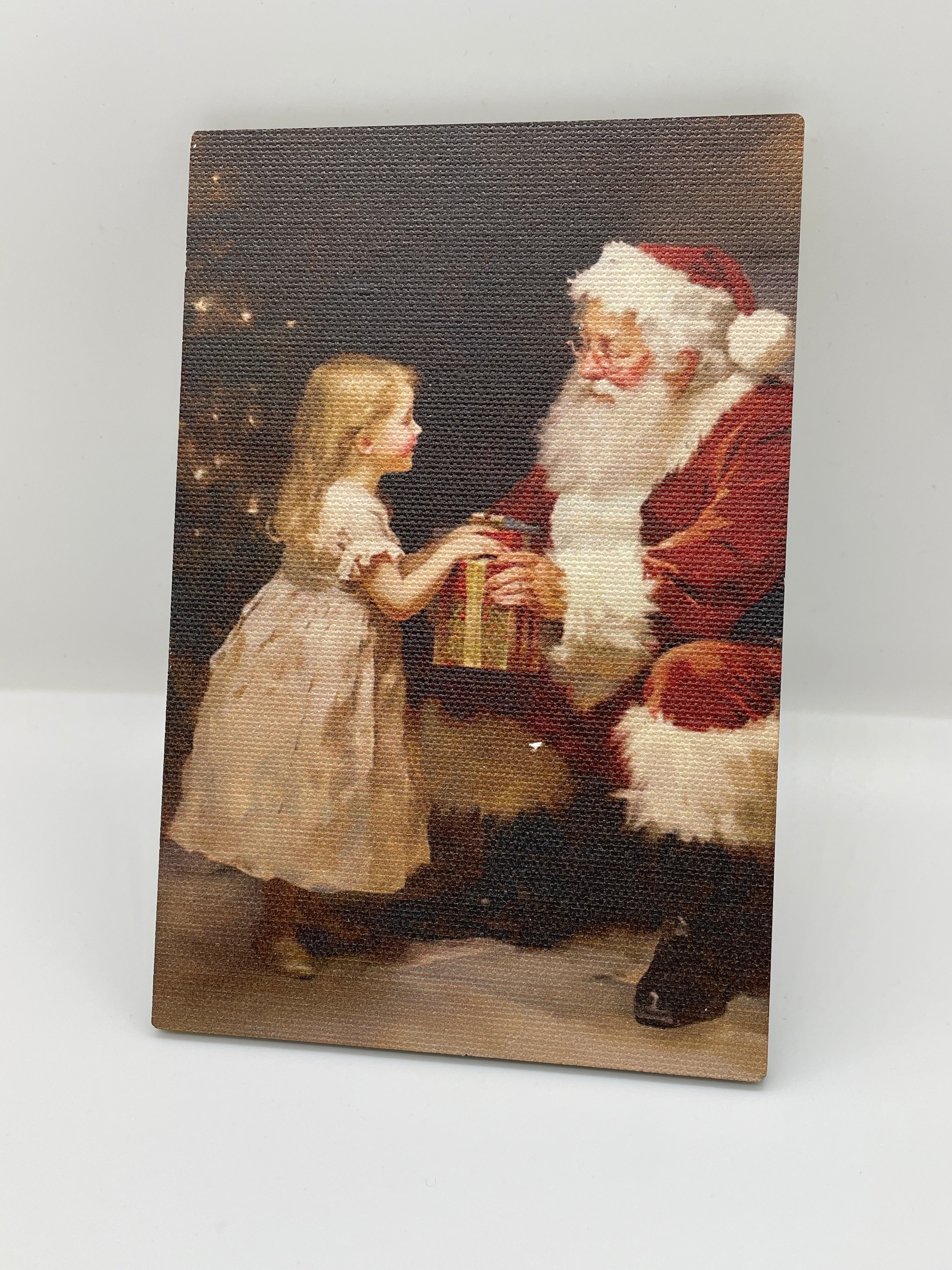P. Graham Dunn Wooden Postcard- girl