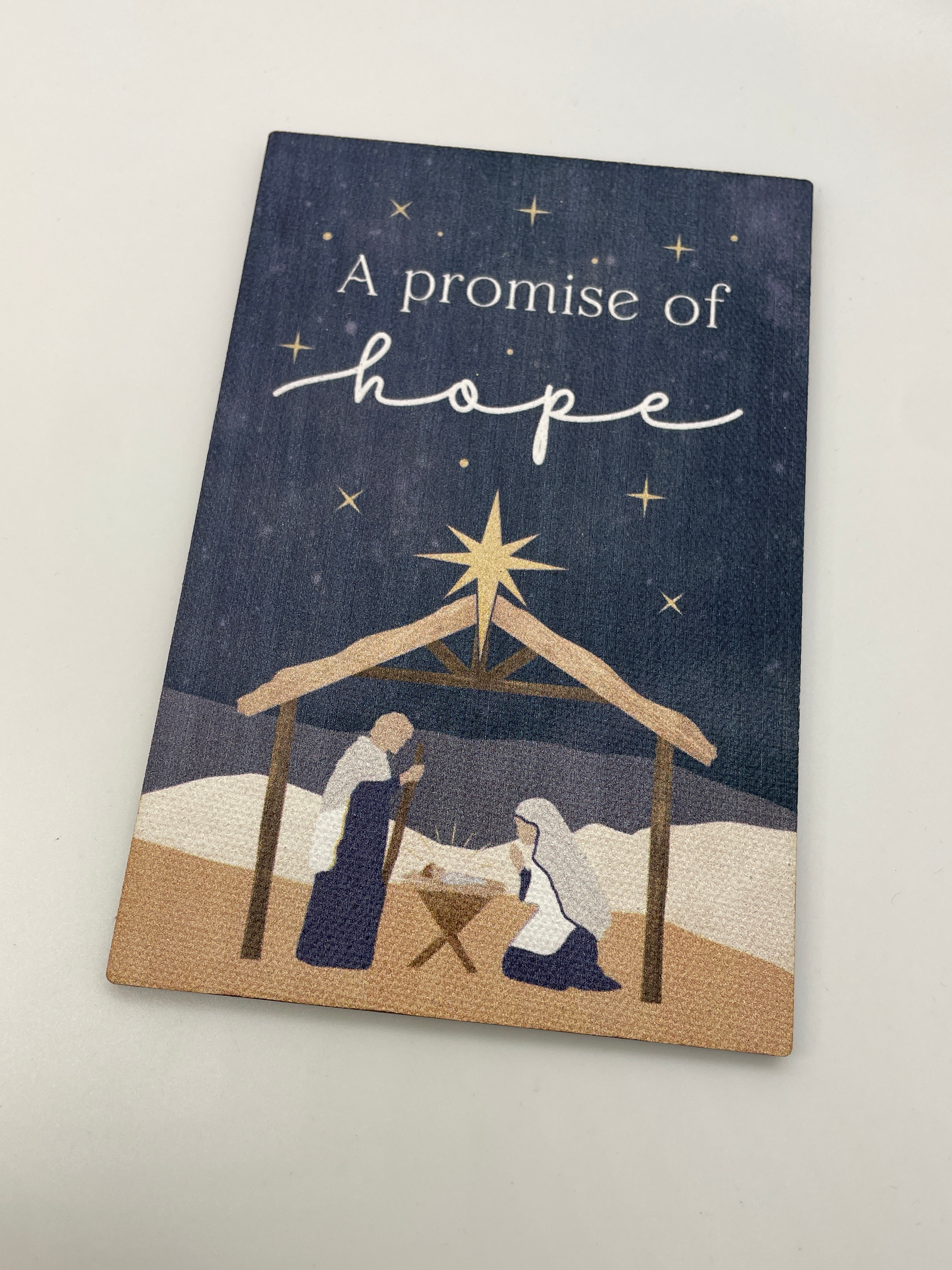 P. Graham Dunn Wooden Postcard - nativity