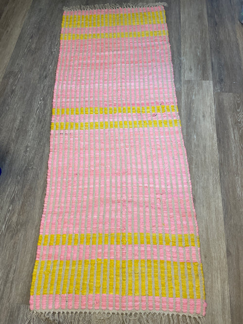 Tranquillo Pink and Yellow Stripe Rug
