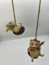 Hedgehog Ornaments, Set of 2