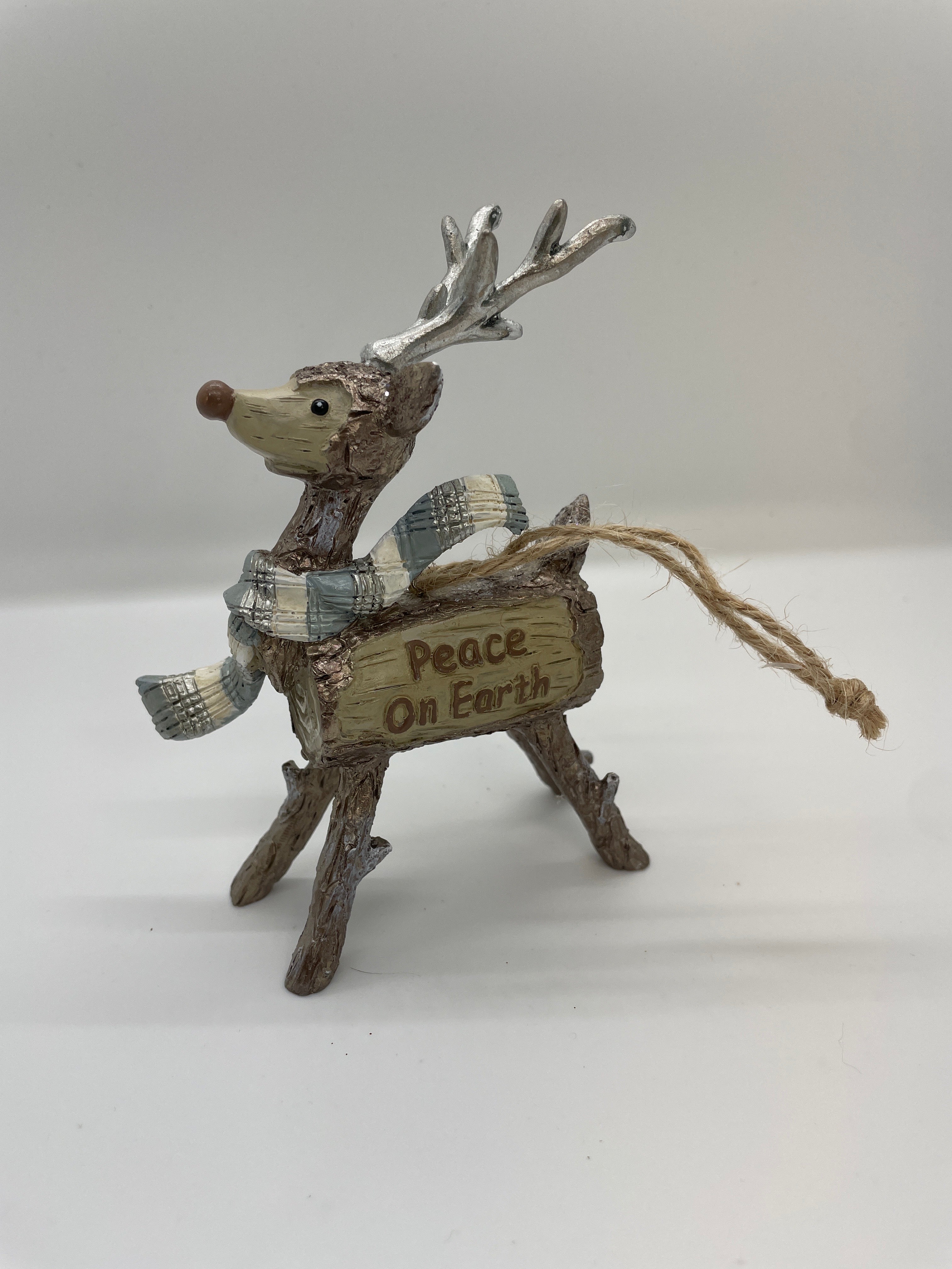 Rustic Glam Reindeer Ornament Set/2